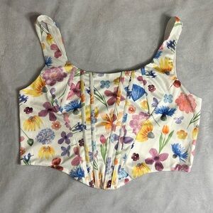 Floral Corset Top Size XXL